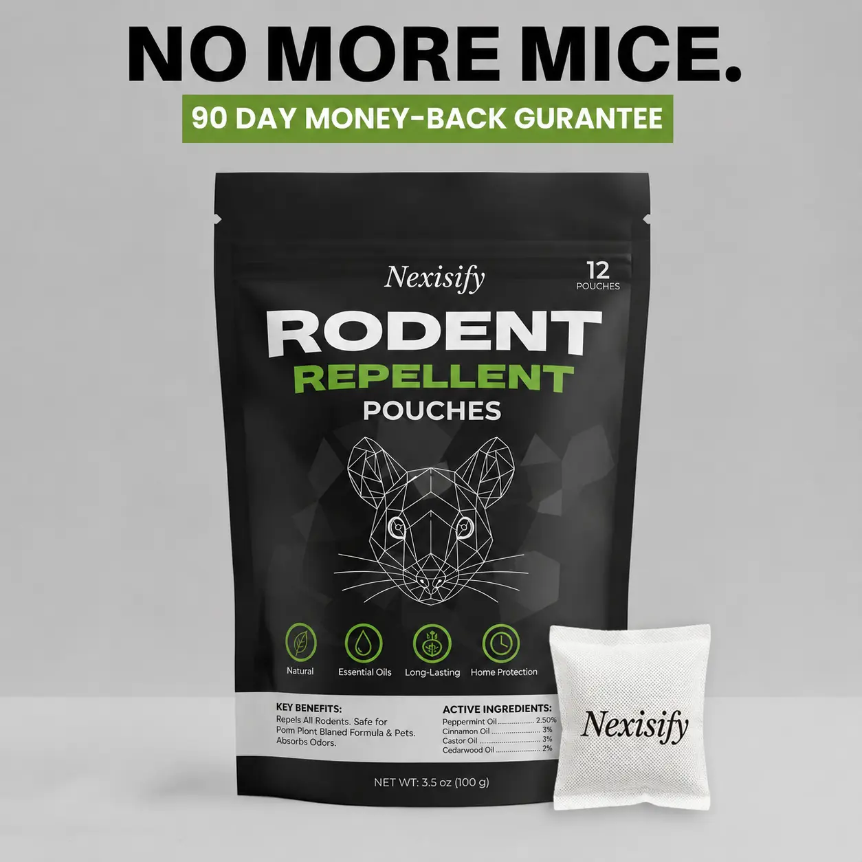 Nexisify™ Natural Rodent Repellent Pouches