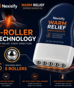 Nexisify® WARM RELIEF 3-in-1 Warming Massage Gel + 360° Roller