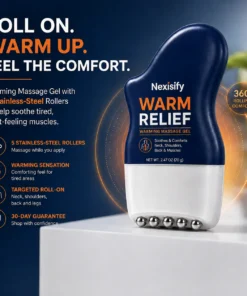 Nexisify® WARM RELIEF 3-in-1 Warming Massage Gel + 360° Roller