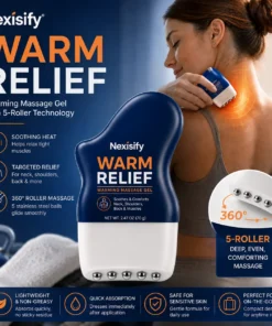 Nexisify® WARM RELIEF 3-in-1 Warming Massage Gel + 360° Roller